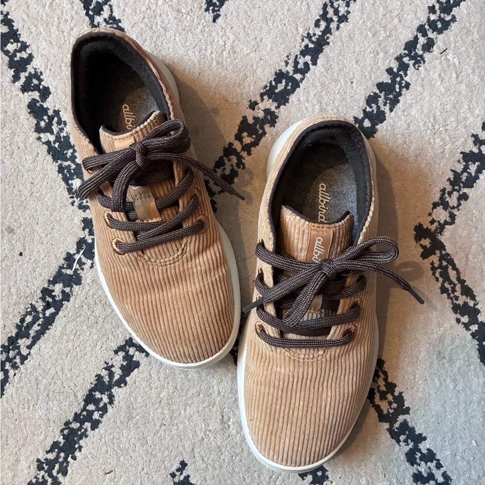 Allbirds Corduroy Sneakers in Tan and Brown